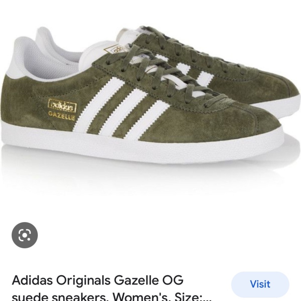 adidas suede gazelle sneakers in khaki